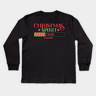 Christmas Spirit Loading Kids Long Sleeve T-Shirt